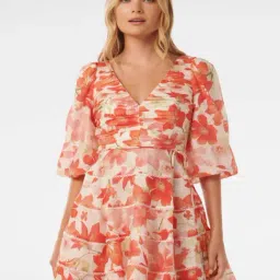Forever New Cindy Tiered Floral Skater Dress With Belt-image-15