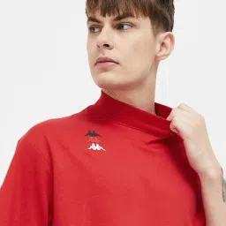 Kappa Red Cotton Regular Fit Sports T-Shirt image 4