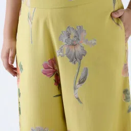 Diza by Westside Yellow Floral Printed Ethnic Pants image 4