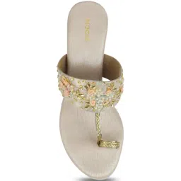 Mochi Women's Gold Toe Ring Wedges image 3
