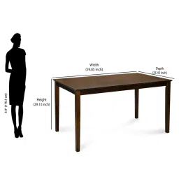 Nilkamal Tivoli Brown Solid Wood - Rubberwood 6 Seater Dinning Table set image 4