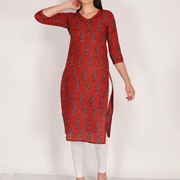 Roly Poly Women Pure Cotton Ethnic Motifs Printed Straight Kurta-picture-27