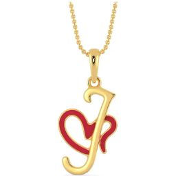 Malabar Gold and Diamonds 18k Gold Alphabet-Heart Pendant without Chain for Women-picture-31