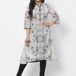 Biba Black Printed Kurta-image-98