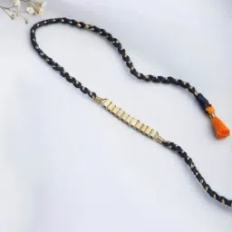 Fabindia Grey & Golden Thread Rakhi-image-33