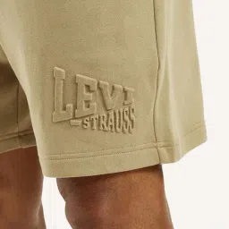 Levi's Beige Cotton Regular Fit Logo Printed Shorts image 4