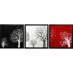 eCraftIndia Set of 3 Abstract Design Satin Matt Textured UV Art Painting-picture-39