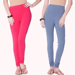 Dollar Missy Pink & Blue Cotton Leggings (Pack of 2)-picture-25