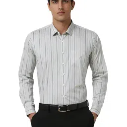 Van Heusen Grey Slim Fit Striped Shirt-picture-24