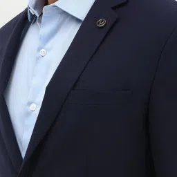 Allen Solly Navy Slim Fit Texture Two Piece Suit image 4