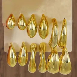 GOLDIWALA Geometric Half Hoop Earrings-picture-7