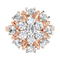 Sparkles Lab Grown Diamond 14k (585) Rose Gold Ring for Women-picture-4