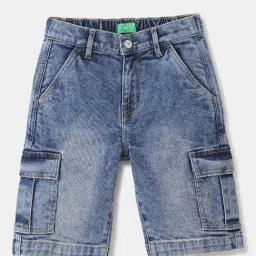 United Colors of Benetton Boys Blue Solid Full Sleeves Shorts-picture-38