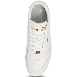 Puma Men's Court Classic White & Gold Casual Sneakers image 3