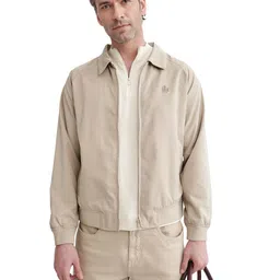 RARE RABBIT Men Cotton Bomber with Embroidered Jacket image 4