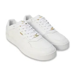 Puma Men's Court Classic White & Gold Casual Sneakers image 5