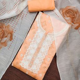 HouseOfCommon Women Peach Unstitched Dress Material-image-51