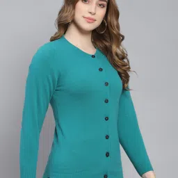 Monte Carlo Teal Wool Cardigan image 3