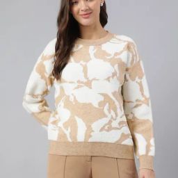 Latin Quarters Brown Nylon Regular Fit Sweater-picture-47
