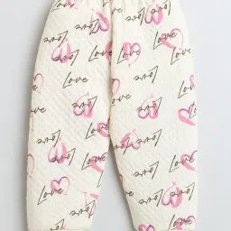 Bumzee Girls Cream Printed Full Sleeves Jabla with Pyjamas image 4