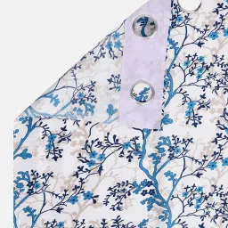 Romee White Polyester Floral Curtains and Sheers image 4