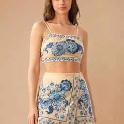 WomanLikeU Printed Shoulder Strap Top & Shorts Co-Ords Set-picture-38