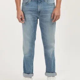Calvin Klein Jeans Blue Cotton Regular Fit Jeans-image-99