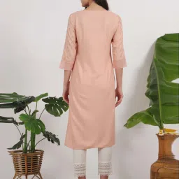 W Pink Printed Kurtas image 4