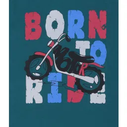 Dollar Boys Teal Printed T-Shirt image 4
