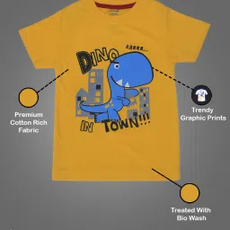 Dollar Boys Red & Blue Printed T-Shirt (Pack Of 2) image 4