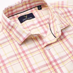 Allen Solly Beige Cotton Slim fit Checks Shirts image 4