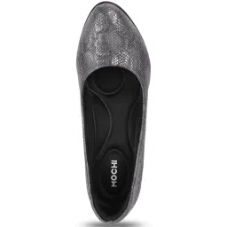 Mochi Women's Gun Metal Casual Pumps image 4
