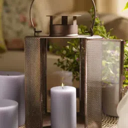 Pure Home and Living Purple Black Amber Pillar Candle-image-57