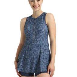 Speedo Blue Regular Fit Printed Swimsuit-picture-31