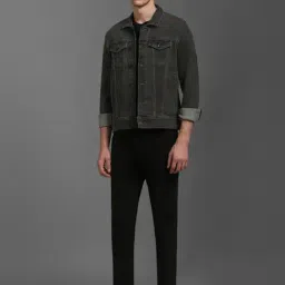 Louis Philippe Grey Cotton Slim Fit Denim Jacket image 5