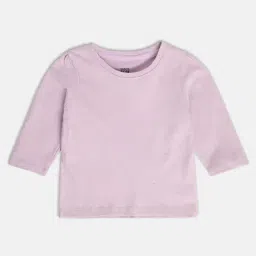 MINIKLUB Kids Pink & Purple Self Design Full Sleeves Top with Dungaree image 3