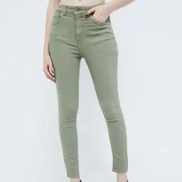 Ginger by Lifestyle Green Cotton Mid Rise Jeans-picture-46