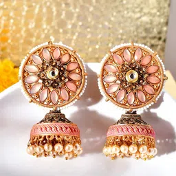 AQUASTREET Gold-Plated Jhumkas Earrings-picture-12
