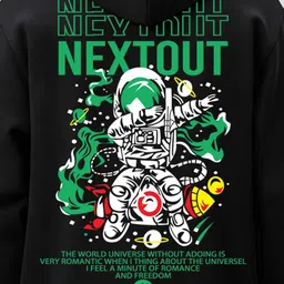 Manlino Men Graphic Printed Hooded Neck Full Sleeve Hoodie image 3