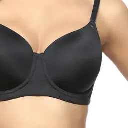 Soie Black Under Wired Padded Full Coverage T-Shirt Bra image 4
