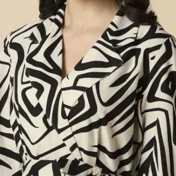 Allen Solly Beige Cotton Regular Fit Printed Dress image 5