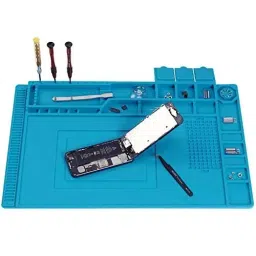 SCHOFIC Heat Insulation Silicone Soldering Mat 45x30 cm (17.7x11.8 inch) Food Grade Silicone Blue (Pack of 5)-picture-21