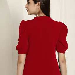 Tromko Women Pack Of 2 Sweetheart Neck Puff Sleeves Regular Top image 3