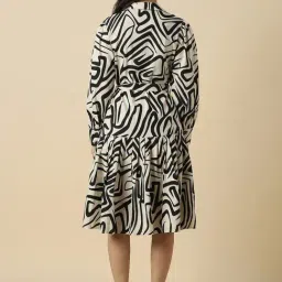 Allen Solly Beige Cotton Regular Fit Printed Dress image 2