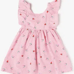 GAP Girls Pink Cotton Printed Dress-picture-10