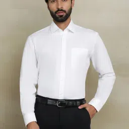 JadeBlue White Cotton Regular Fit Shirt image 1