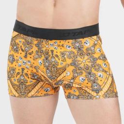 Red Tape Yellow Comfort Fit Printed Trunks-picture-21