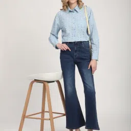 R&B Light Blue Cotton Shirt image 4