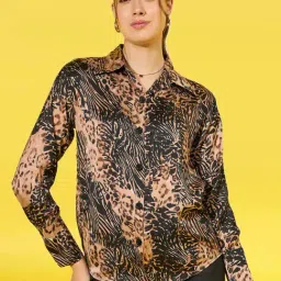 BUYNEWTREND Multicolored Animal Printed Shirt-image-16