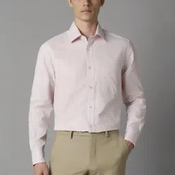 Louis Philippe Pink Cotton Regular Fit Printed Shirt-picture-26